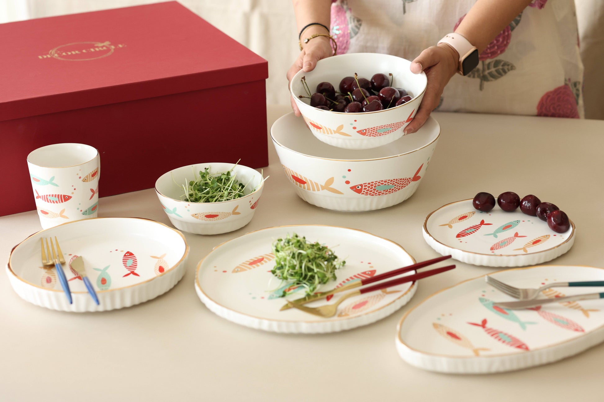 Gezellig Ceramic White Dinner Plate (Set of 2)