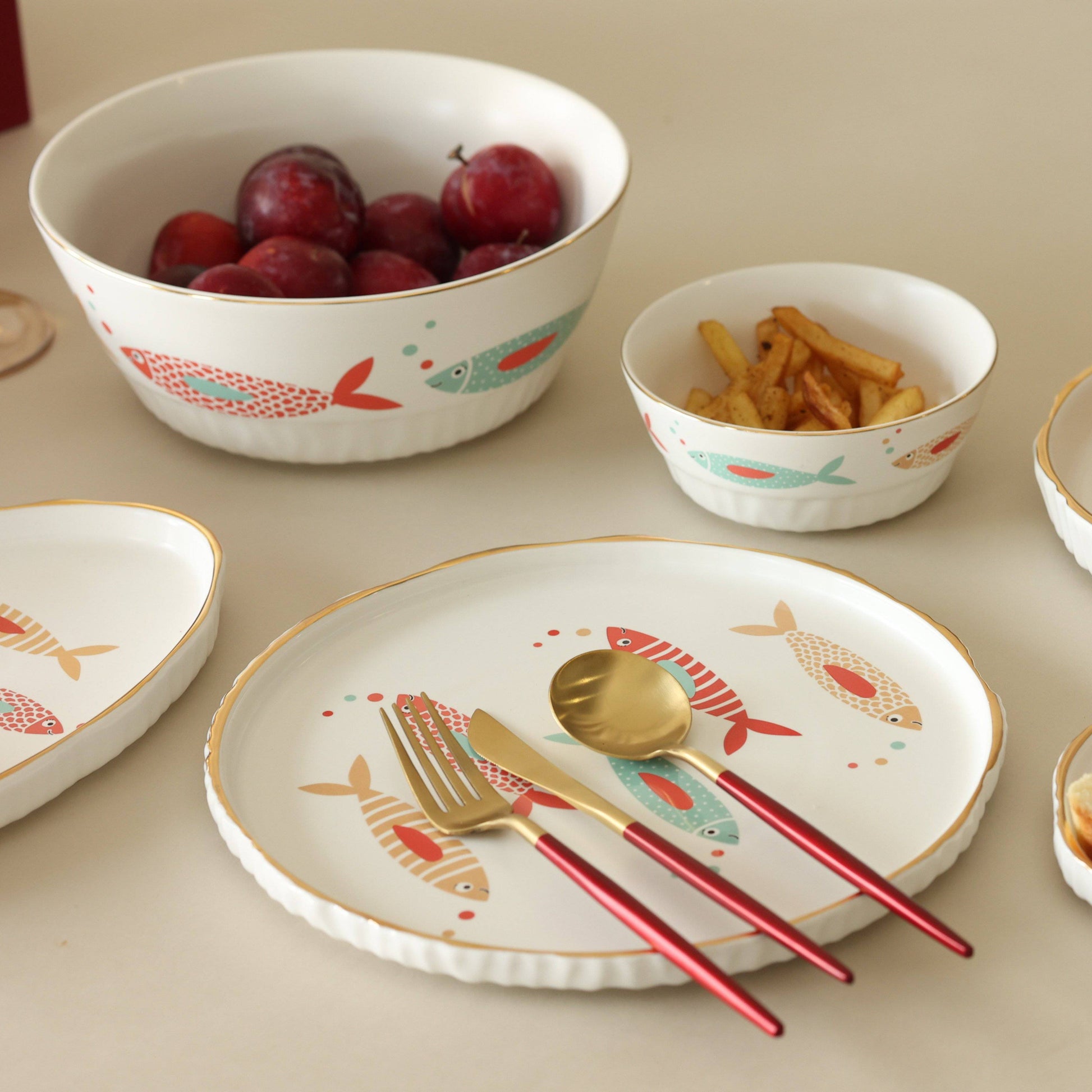 Gezellig Ceramic White Dinner Plate (Set of 2)