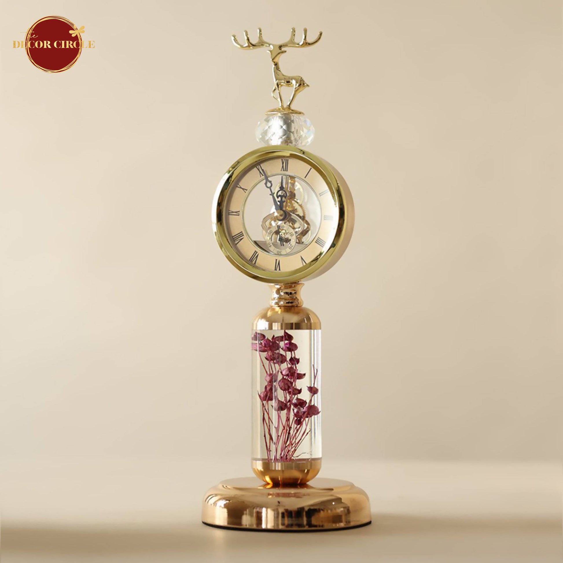 Kheima Modern Office Table Clock (Red)