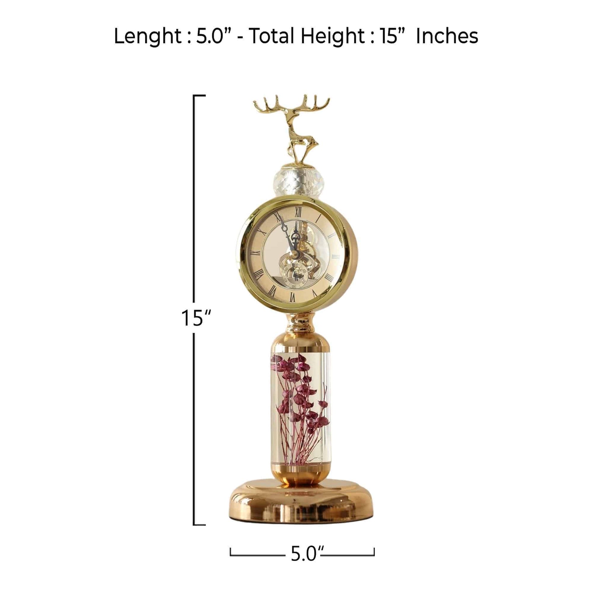 Kheima Modern Office Table Clock (Red)