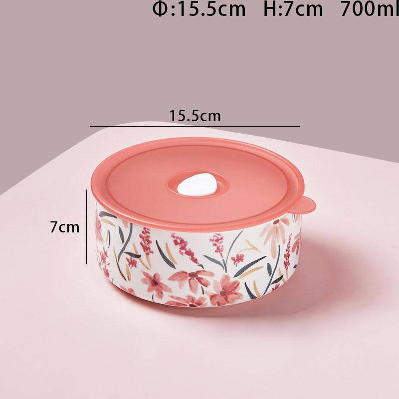 Pink Decorative Serving bowl with Lid