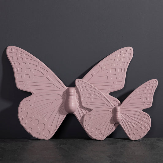 Elysian Pink Butterfly Wall Art (Set of 2)