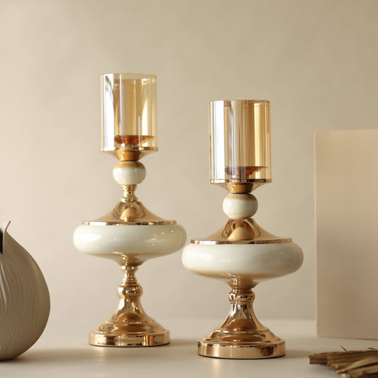 Stellaus Cream Decorative Candle Stands - Large