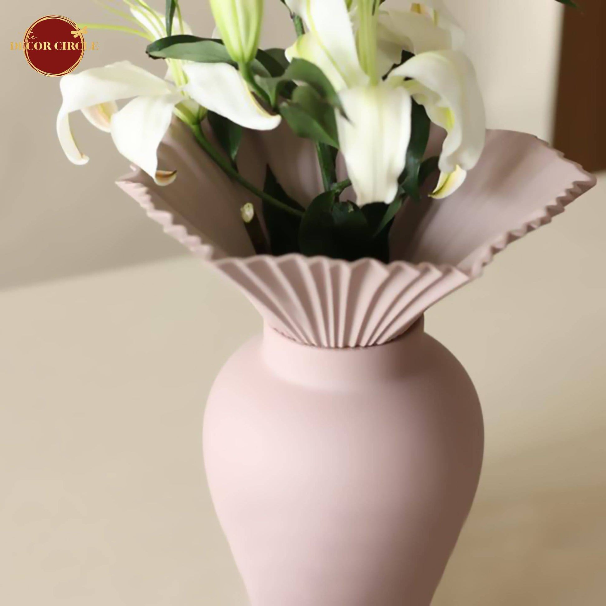 Sweven Pink Flower Vase For Living Room