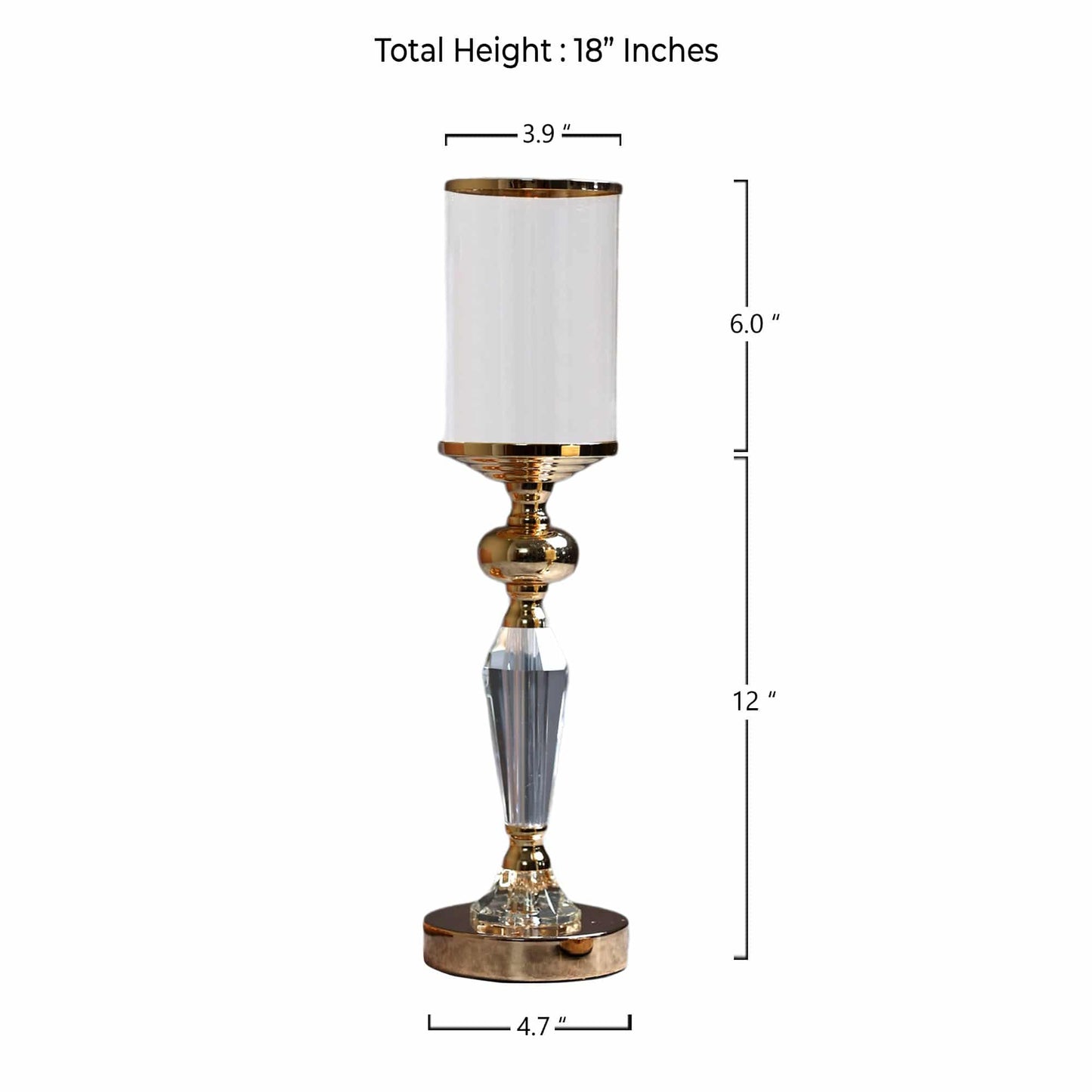 Fulgor Rose Gold Crytsal Candle Stands - The Decor Circle