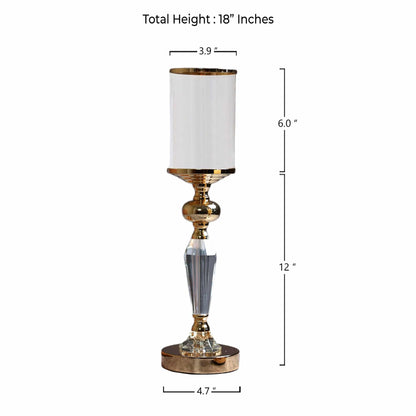 Fulgor Rose Gold Crytsal Candle Stands - The Decor Circle