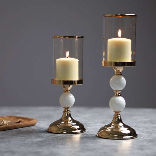 Home Decor Luxury Viridis Gold Candle Holders (set of 2 ) - The Decor Circle