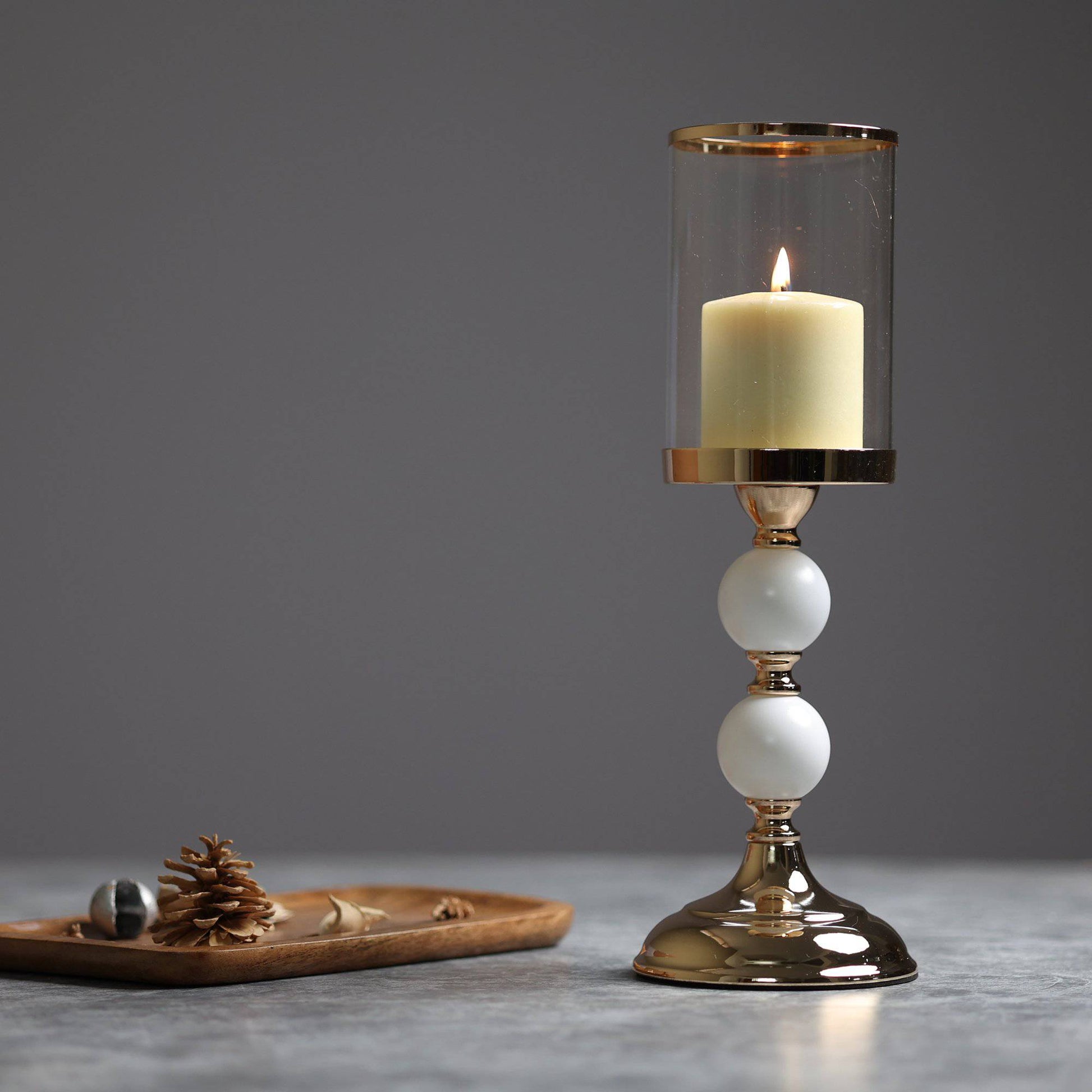 Home Decor Luxury Viridis Gold Candle Holders (set of 2 ) - The Decor Circle