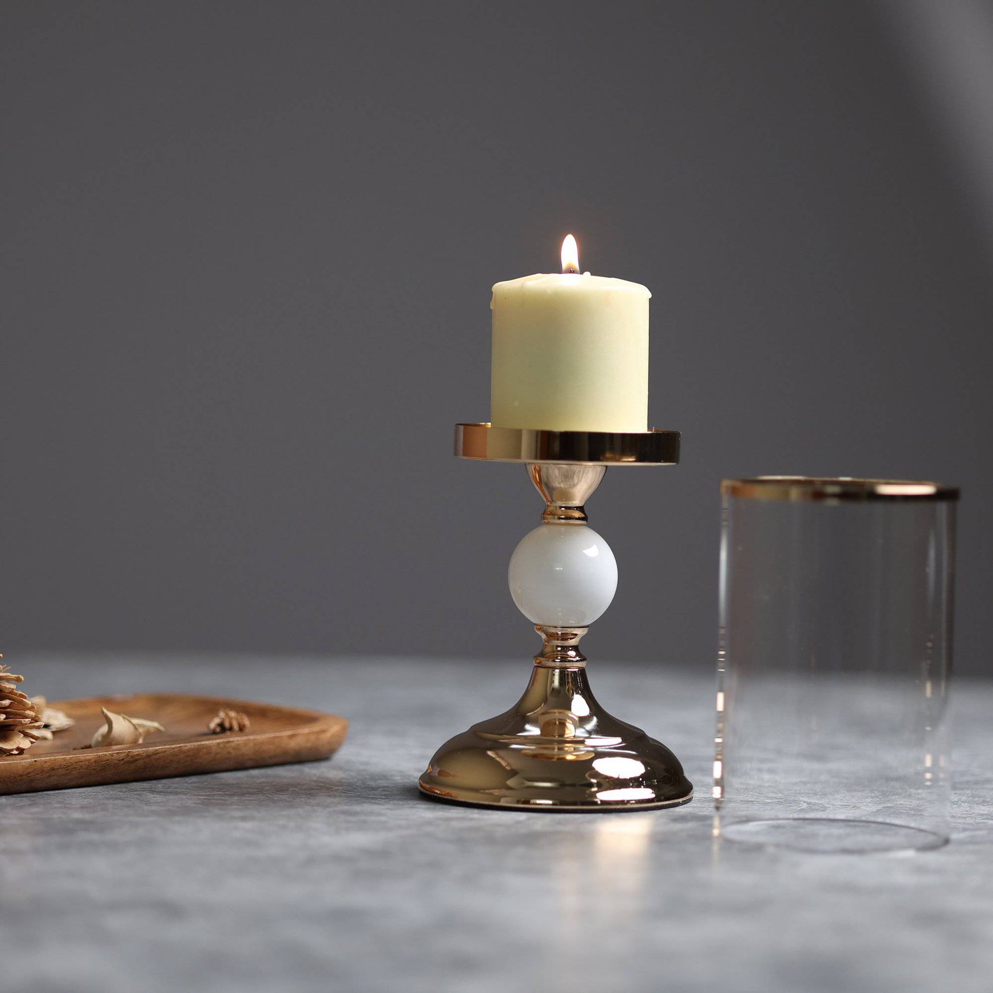 Home Decor Luxury Viridis Gold Candle Holders (set of 2 ) - The Decor Circle
