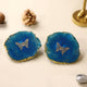 Decor Butterfly Blue Agate Coasters (Set of 2)
