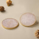 Decor Rose quartz Round Agate Coasters (Set of 2)