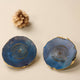 Home Decor Blue Evil-eye Agate Coasters (Set of 2)