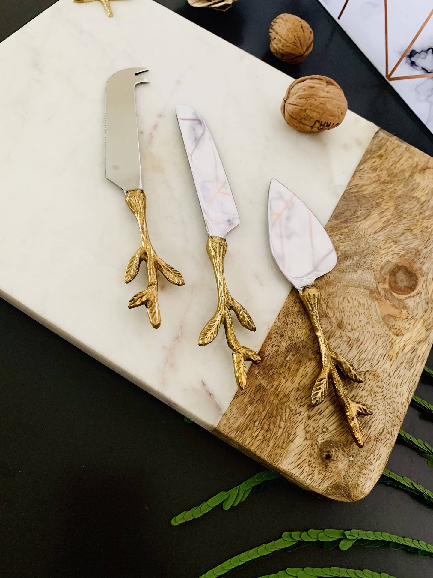 Forest Stem Cheese Knives (set of 3) - The Decor Circle