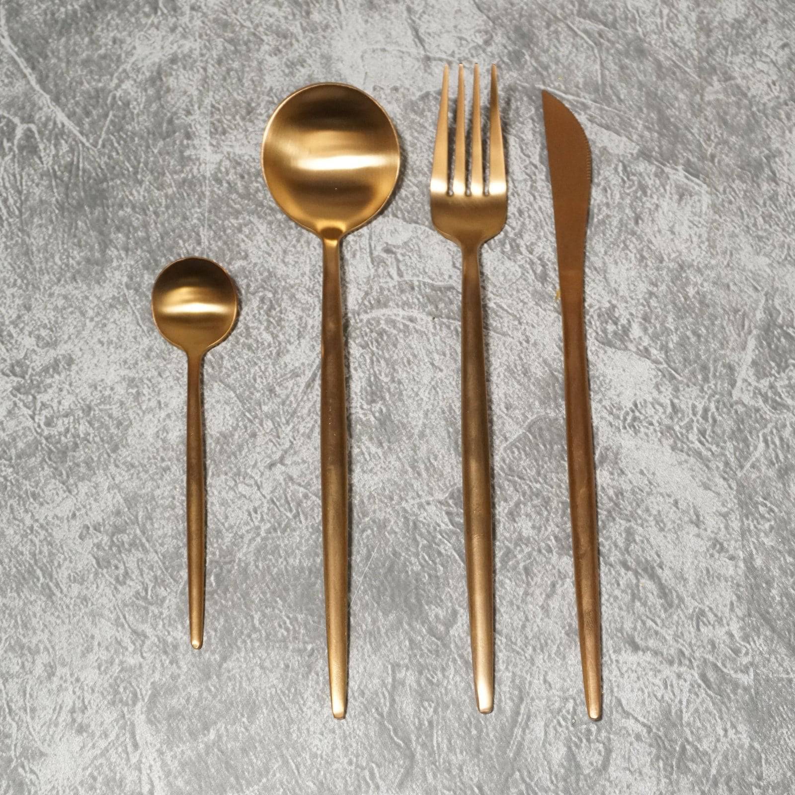 Nordic Dining Rose Gold Cutlery Set - The Decor Circle