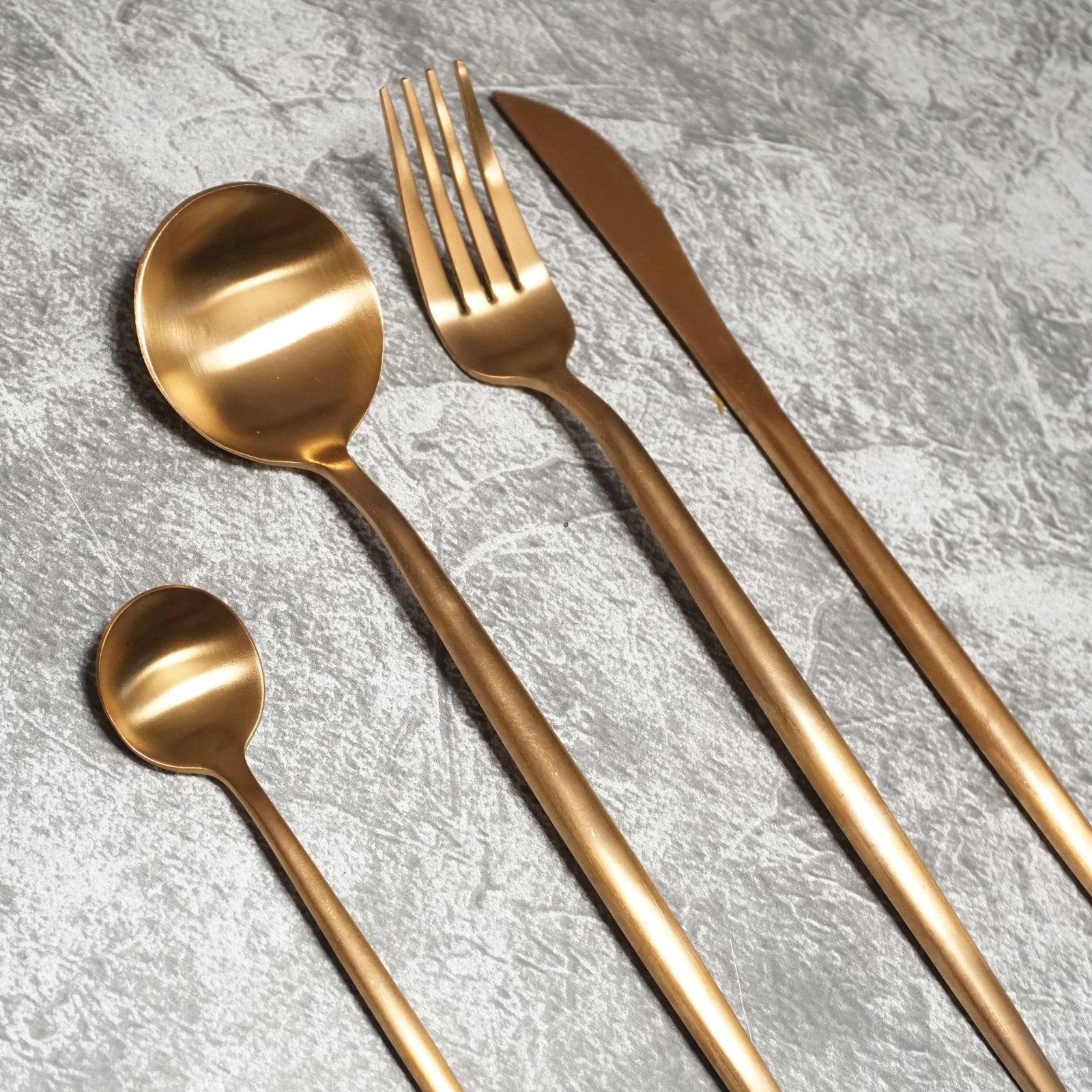 Nordic Dining Rose Gold Cutlery Set - The Decor Circle