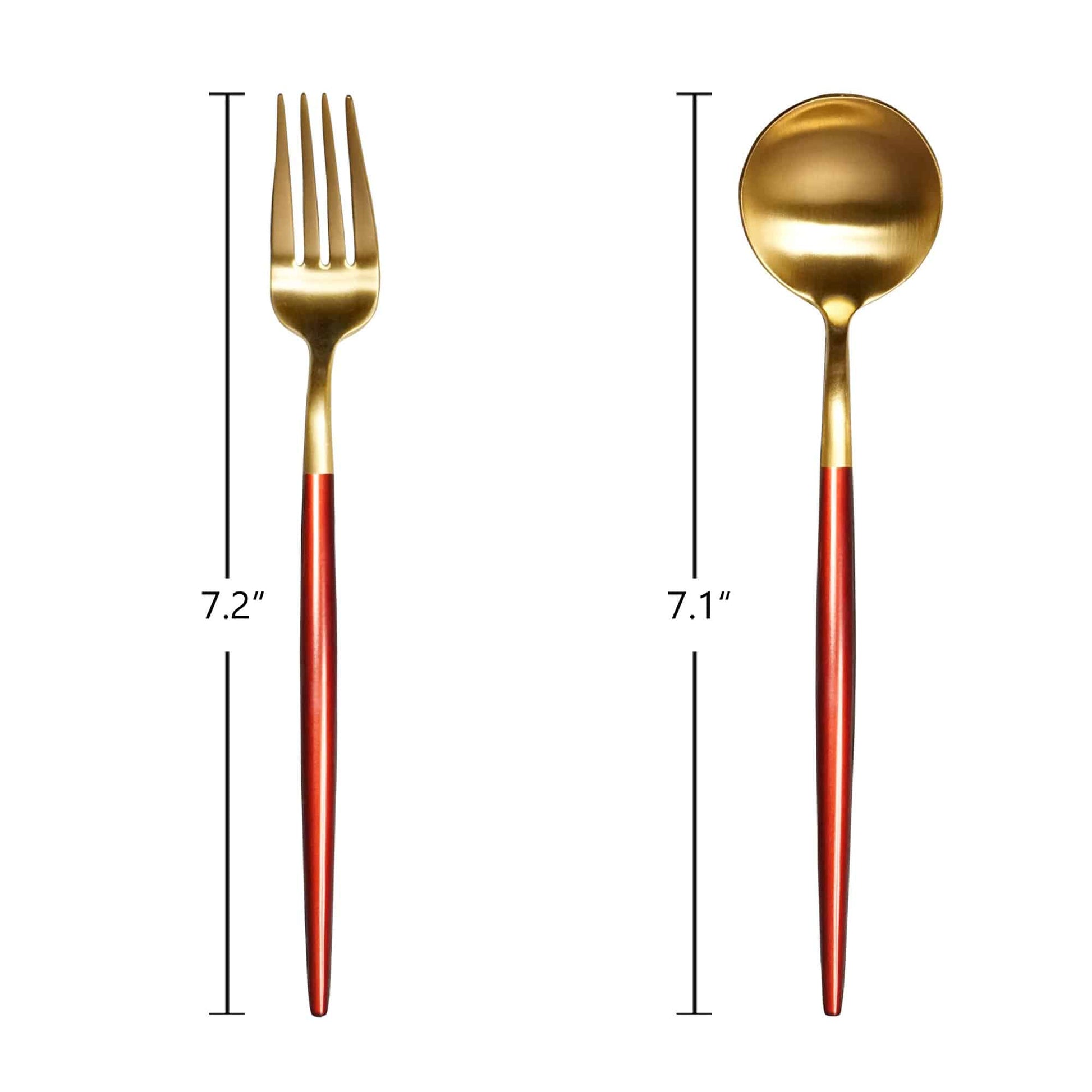 Nordic Red Gold Starter Cutlery Set (Set of 12)