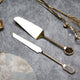 Stainless Steel Agate Cake Knife Server Set(Set of 2)