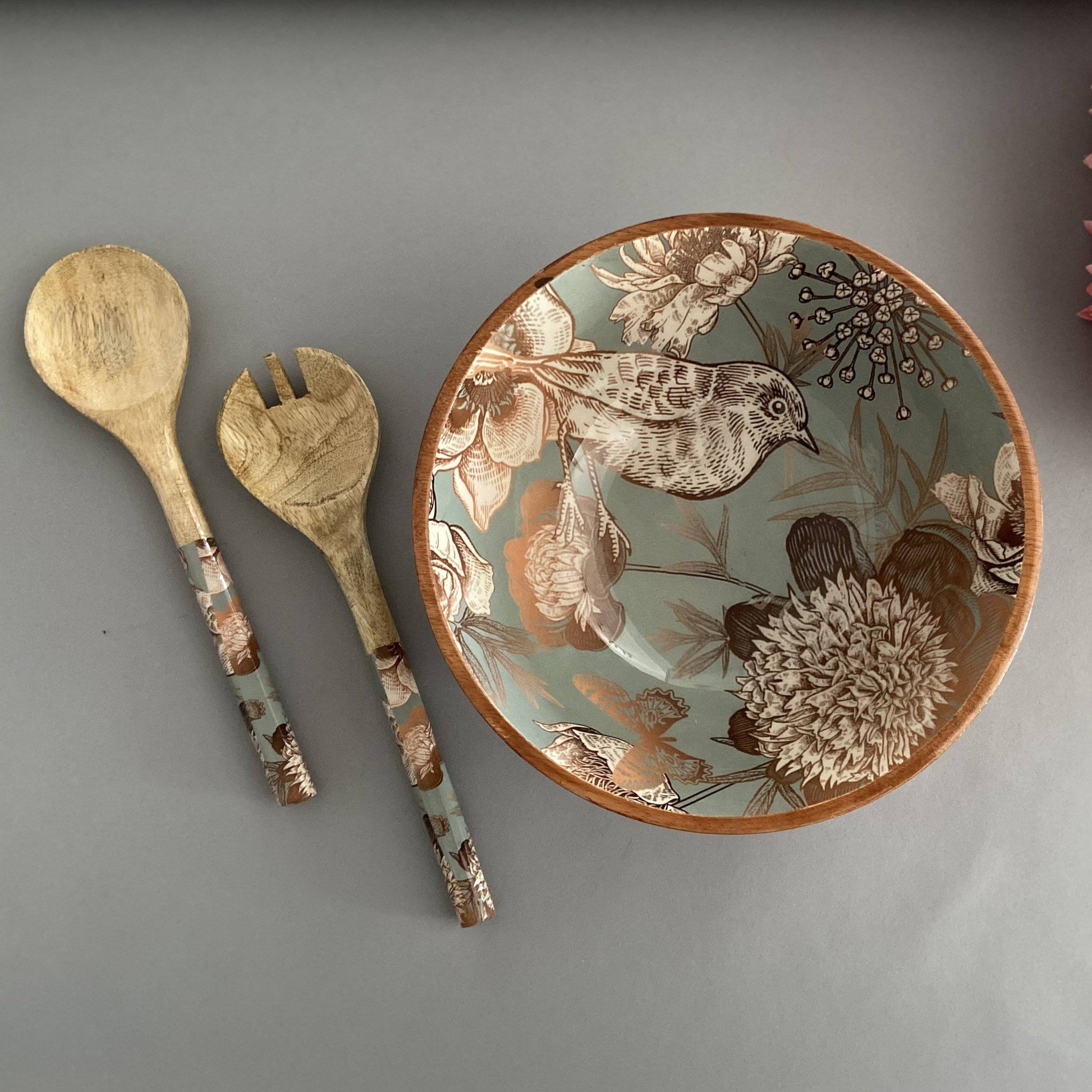 Wooden Green Salad Servers (Set of 2) - The Decor Circle