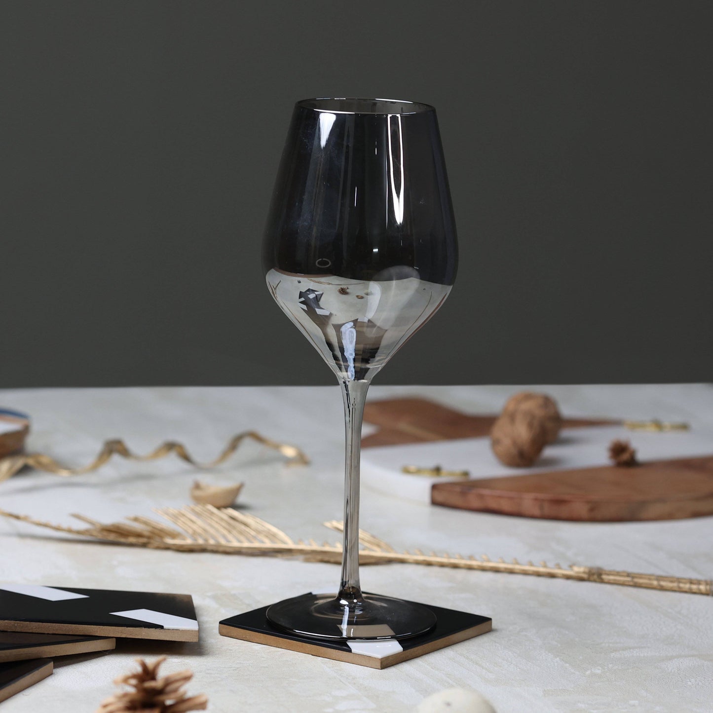 Barware Ash Smokey Grande Wine Glasses - Set of 2/Set of 6 - The Decor Circle