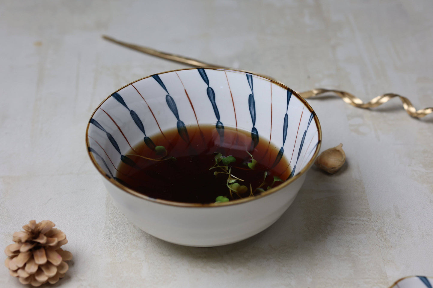 Japanese Blue Swirl Soup/Ramen Bowl (Large) - The Decor Circle