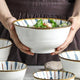 Japanese Blue Soup/Ramen Ceramic Bowl (Large)