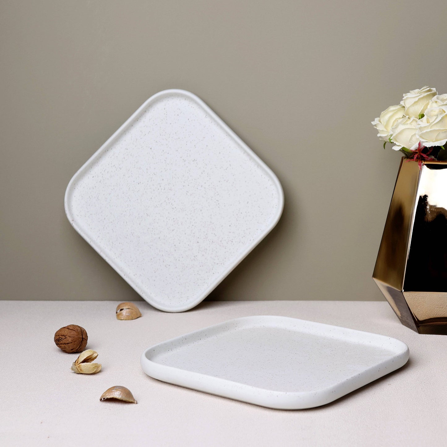 Japanese Wabi-Sabi Sushi White Platter - The Decor Circle