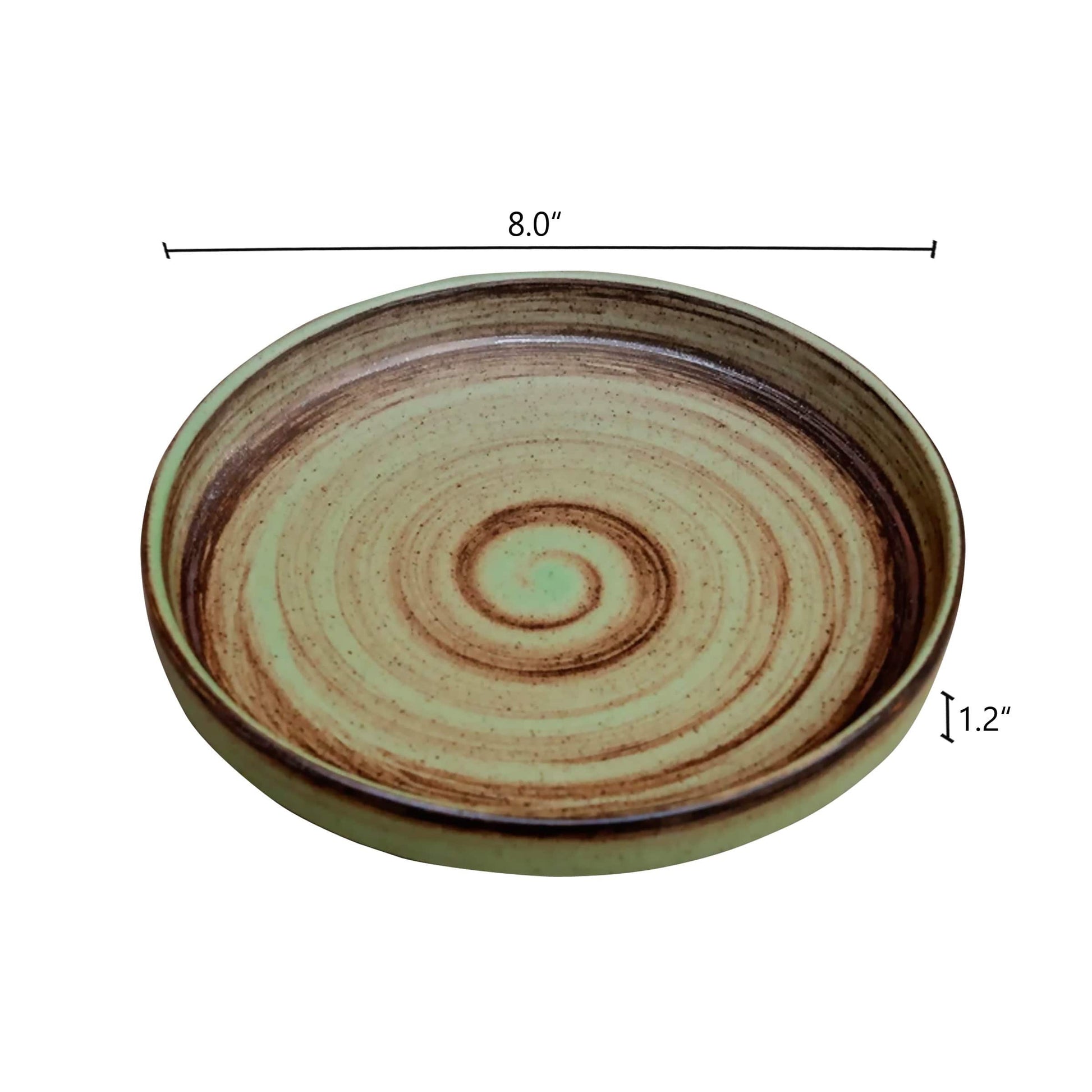 Tableware Inpensus Round Serving Green Platter - The Decor Circle