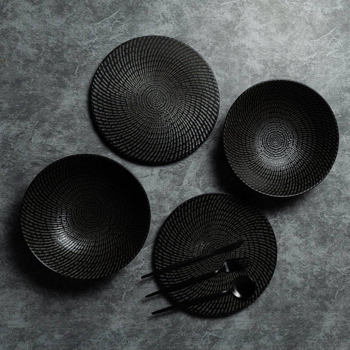 Tableware Mangata Modern White/Black Ceramic Bowl - The Decor Circle