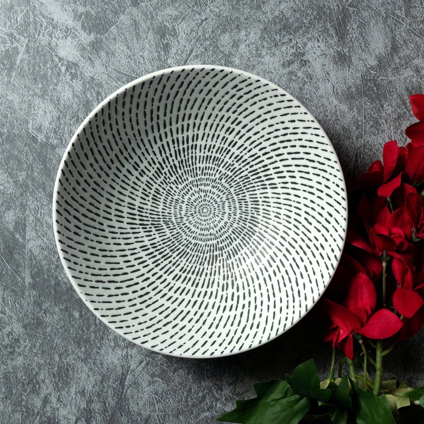 Tableware Mangata Modern White/Black Ceramic Bowl - The Decor Circle