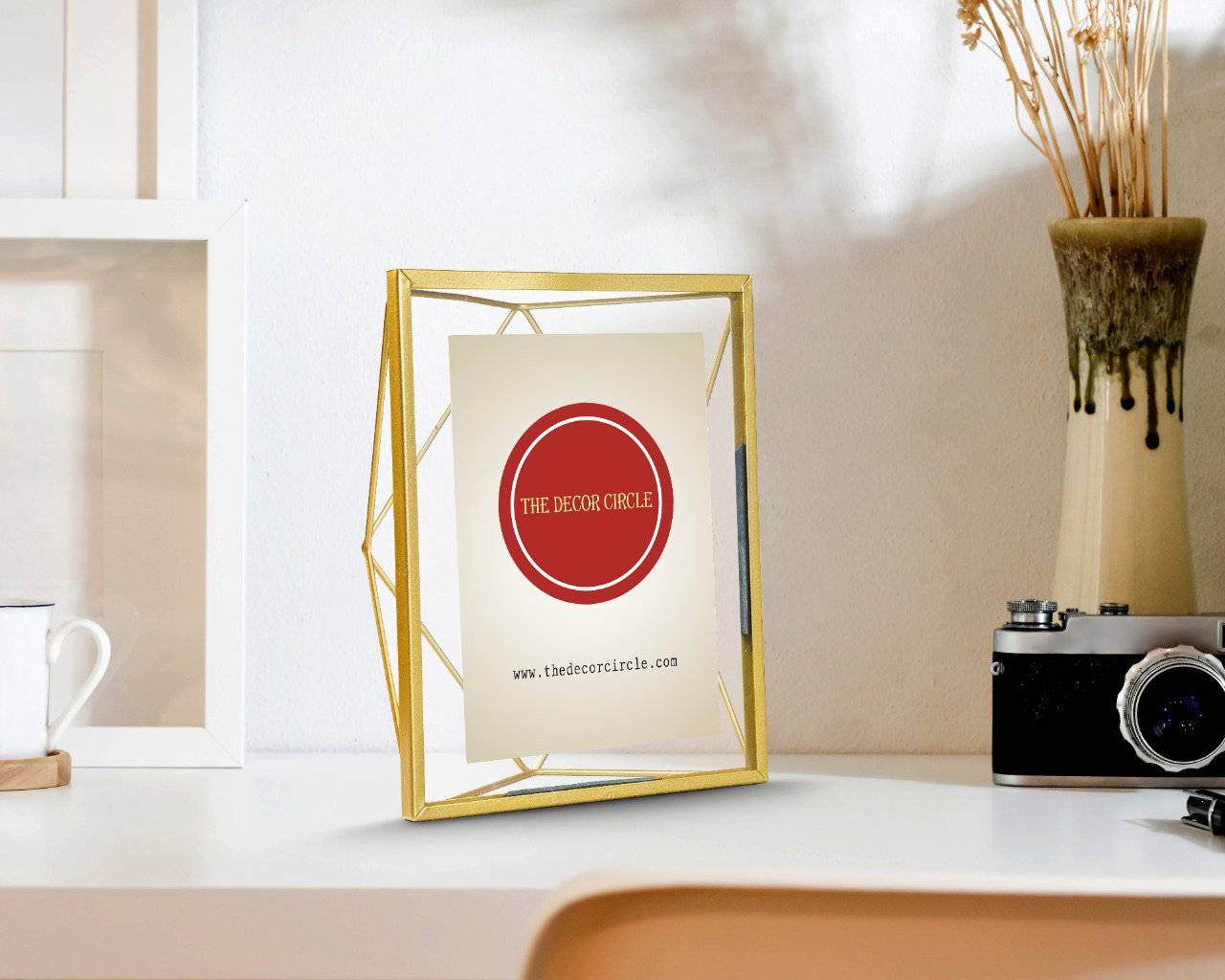 Home Decor Contemporary Metal Gold Photo Frame - The Decor Circle