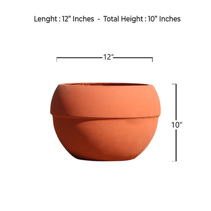 Garden Concrete Terracotta Round Planter - The Decor Circle
