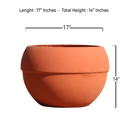 Garden Concrete Terracotta Round Planter - The Decor Circle