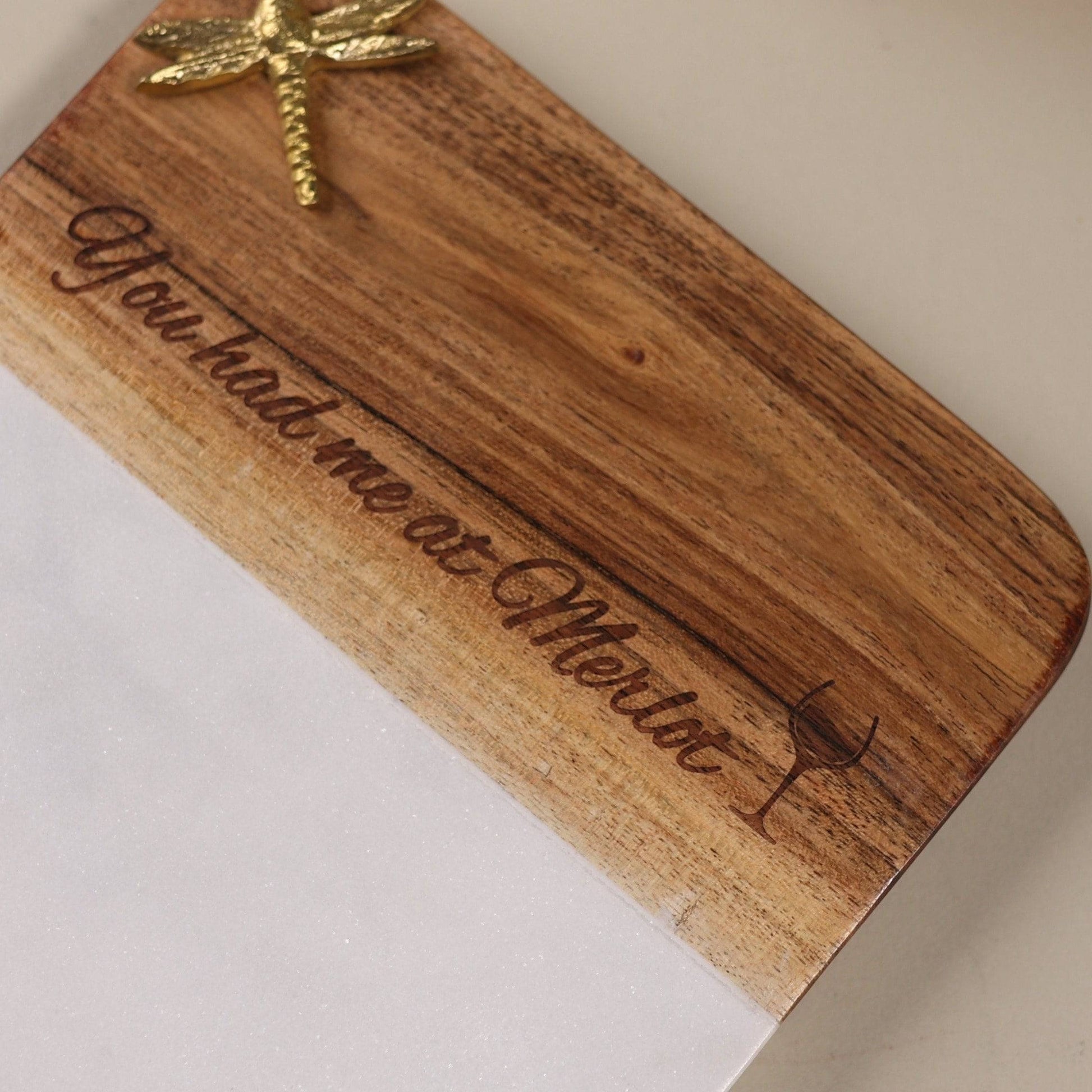 Marble 'Date Night' Cheese Platter (9 inches) - The Decor Circle