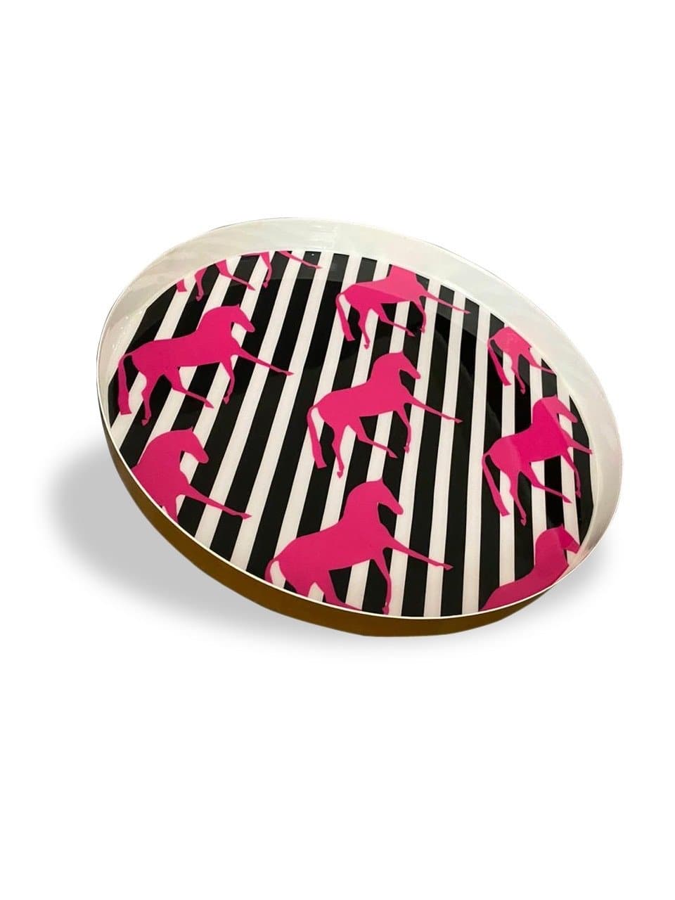 Home Digital Art Pink horse Serving Tray (12" inches) - The Decor Circle