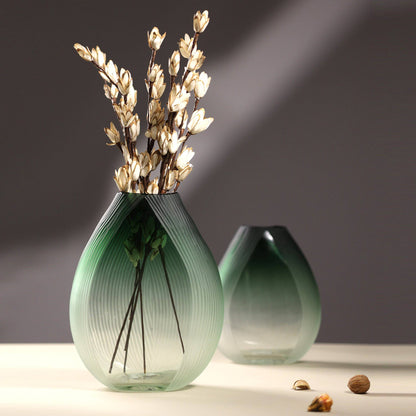 Green Ribbon decorative glass vase - The Decor Circle