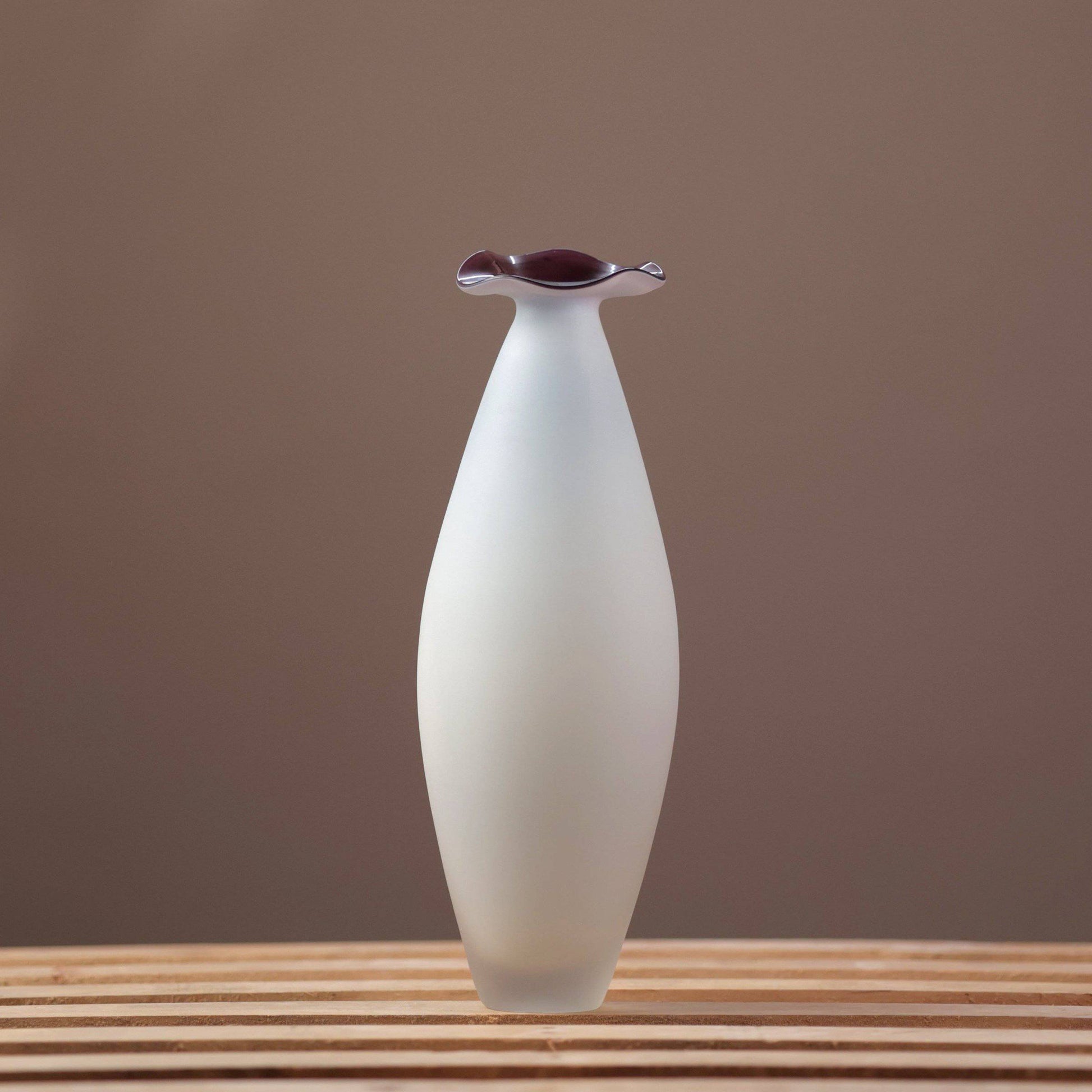 Marmor White Pink Glass Vase - The Decor Circle