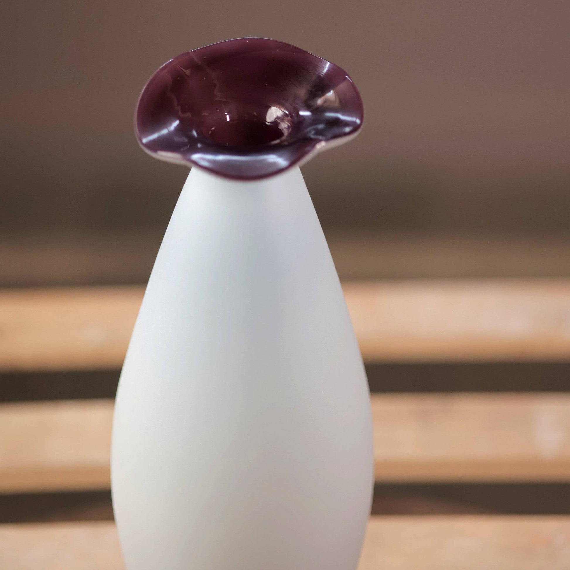Marmor White Pink Glass Vase - The Decor Circle
