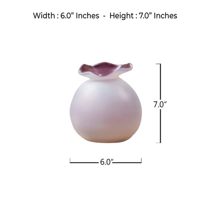 Marmor White Pink Glass Vase - The Decor Circle