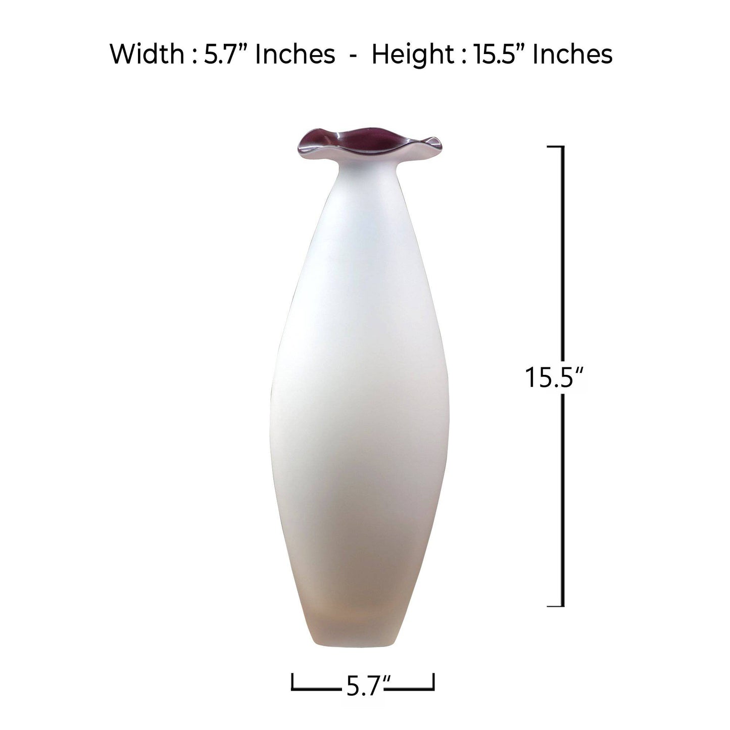 Marmor White Pink Glass Vase - The Decor Circle