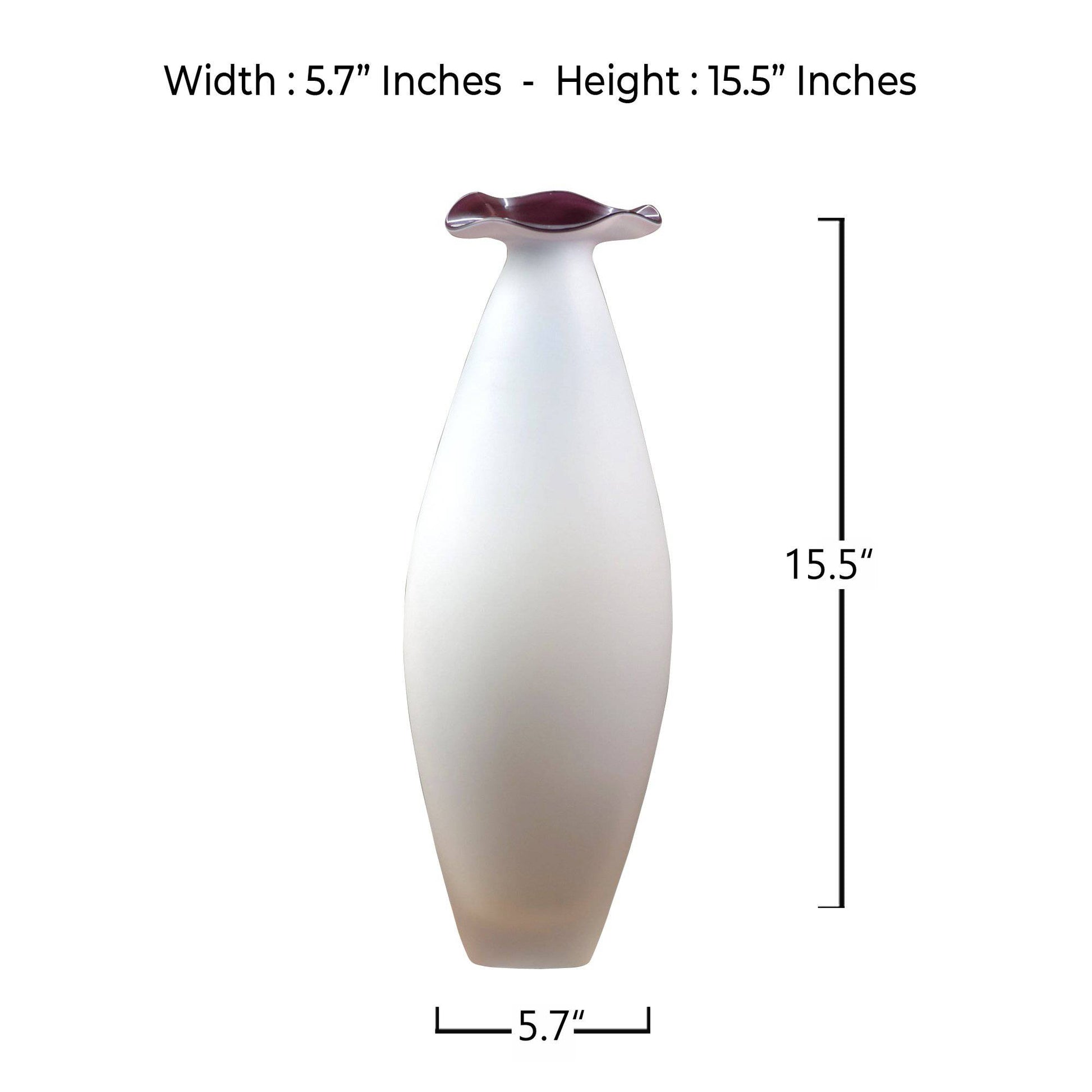Marmor White Pink Glass Vase - The Decor Circle