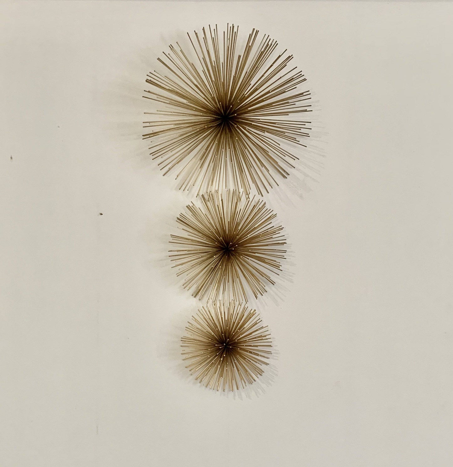 Wall Decor Metal Golden Flowers Wall Spikes (set of 3) - The Decor Circle