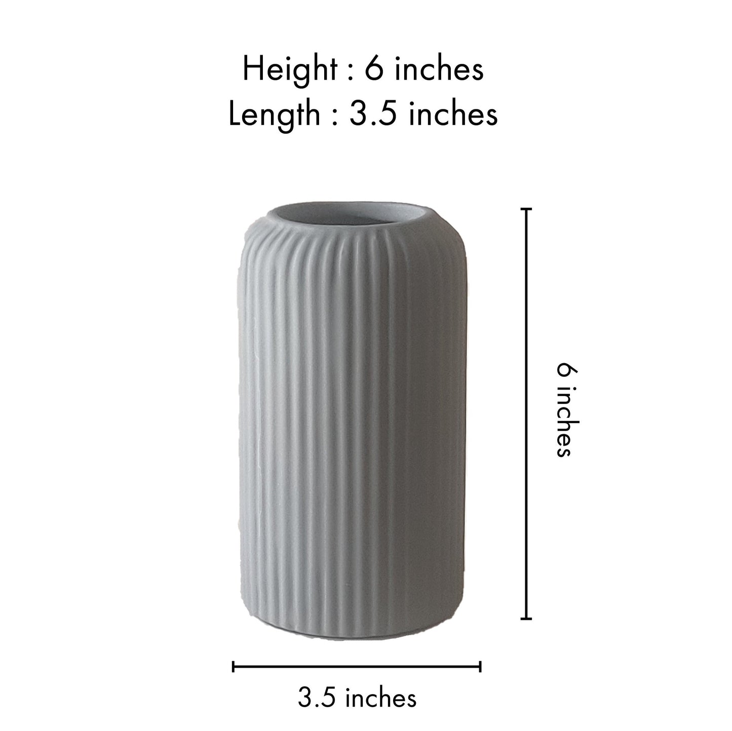Marmor Grey ceramic vase