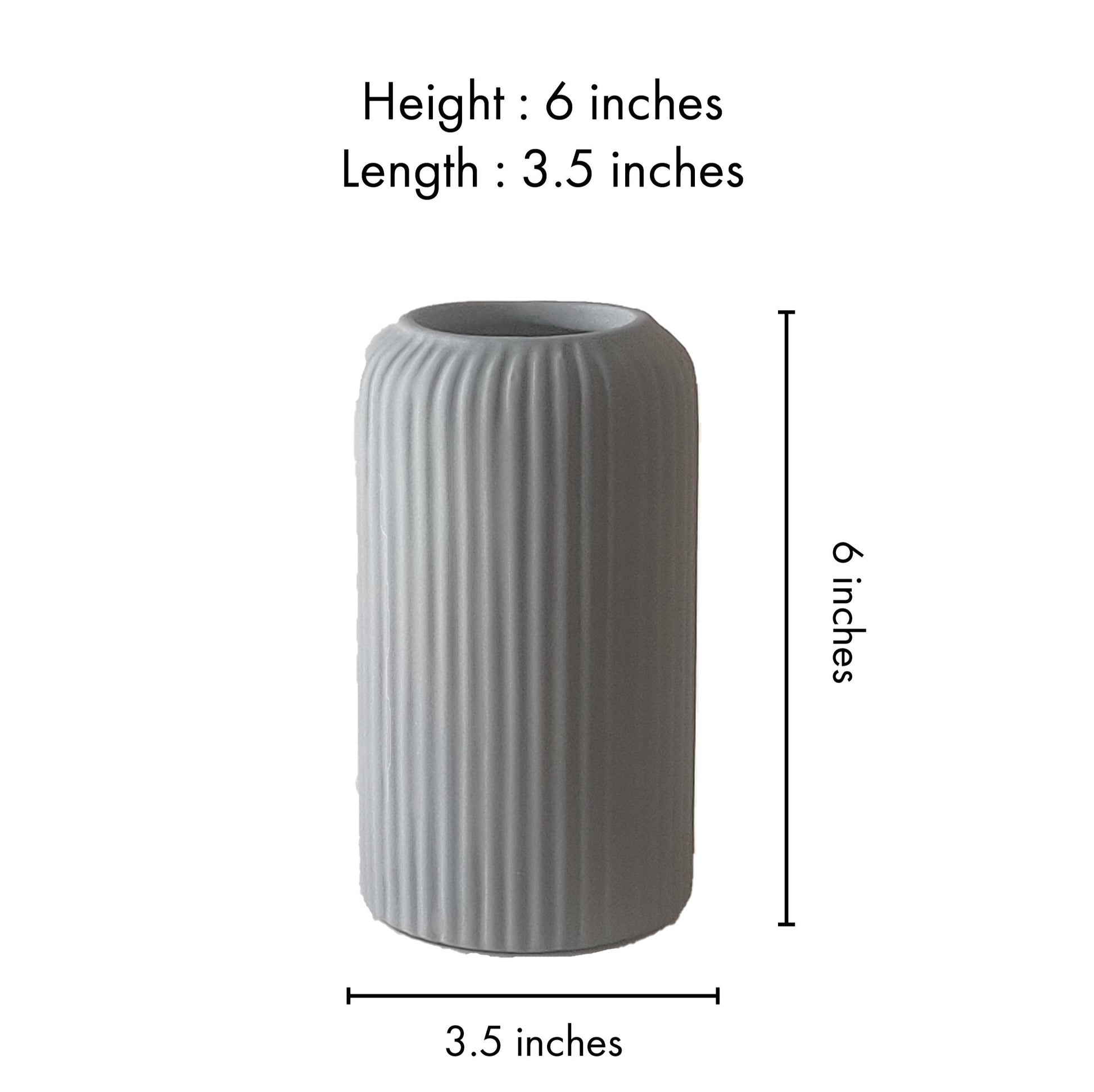 Marmor Grey ceramic vase
