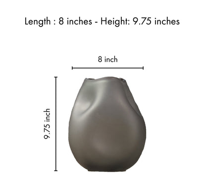 Kheima Black Smokey Glass Vase