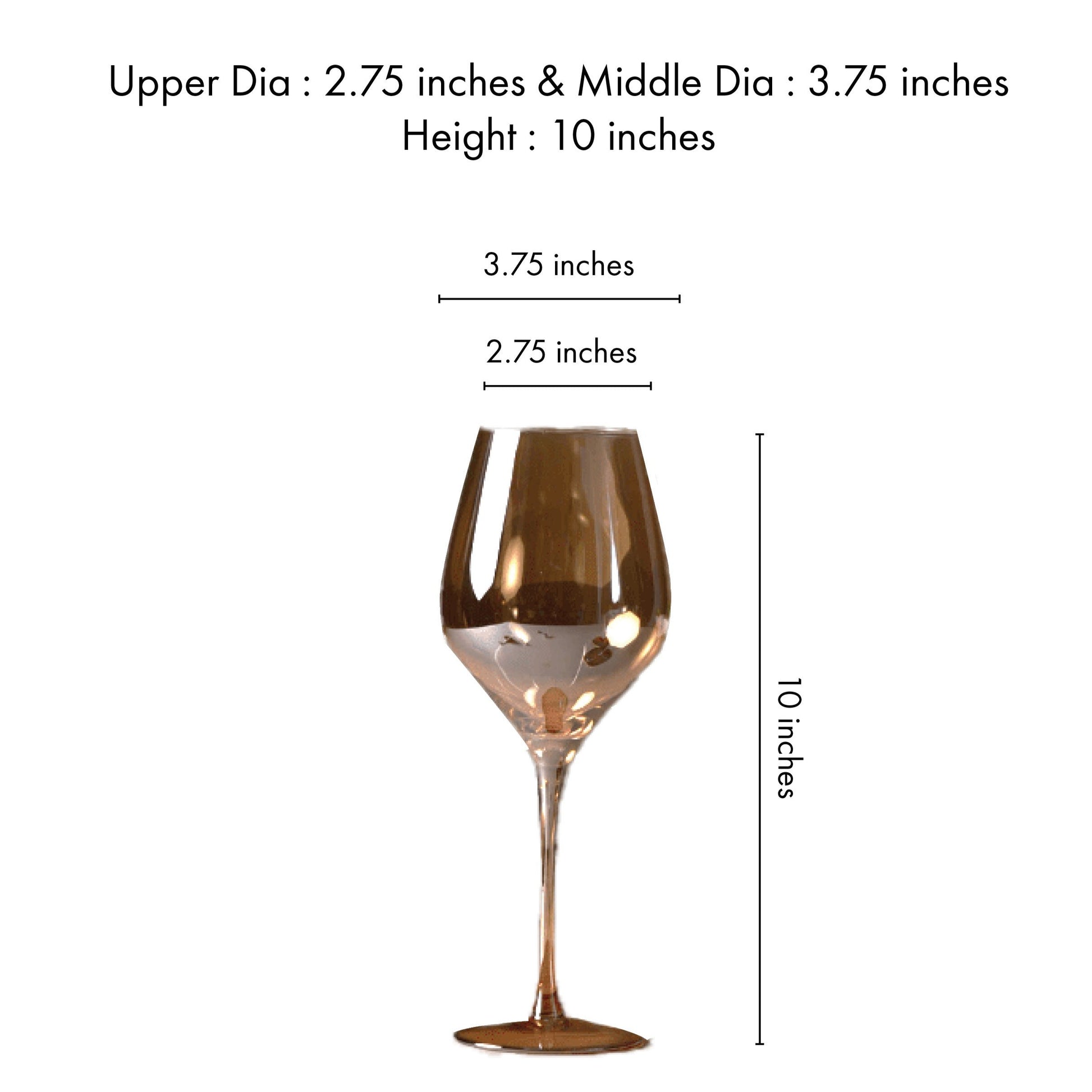 Barware Amber Grande Wine Glasses (Set of 2/Set of 6)