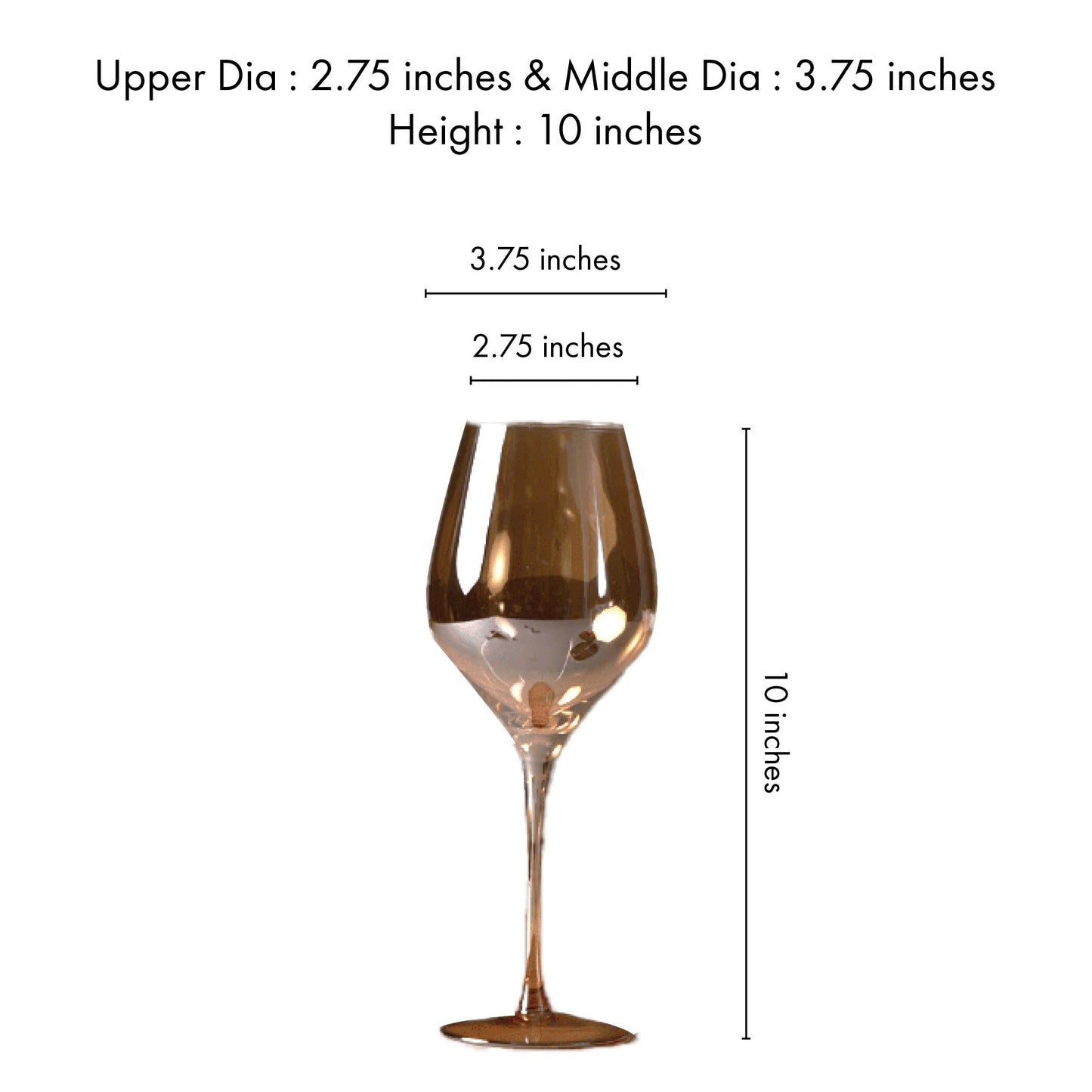Gift hamper Amber White Wine Glasses (Set of 2)
