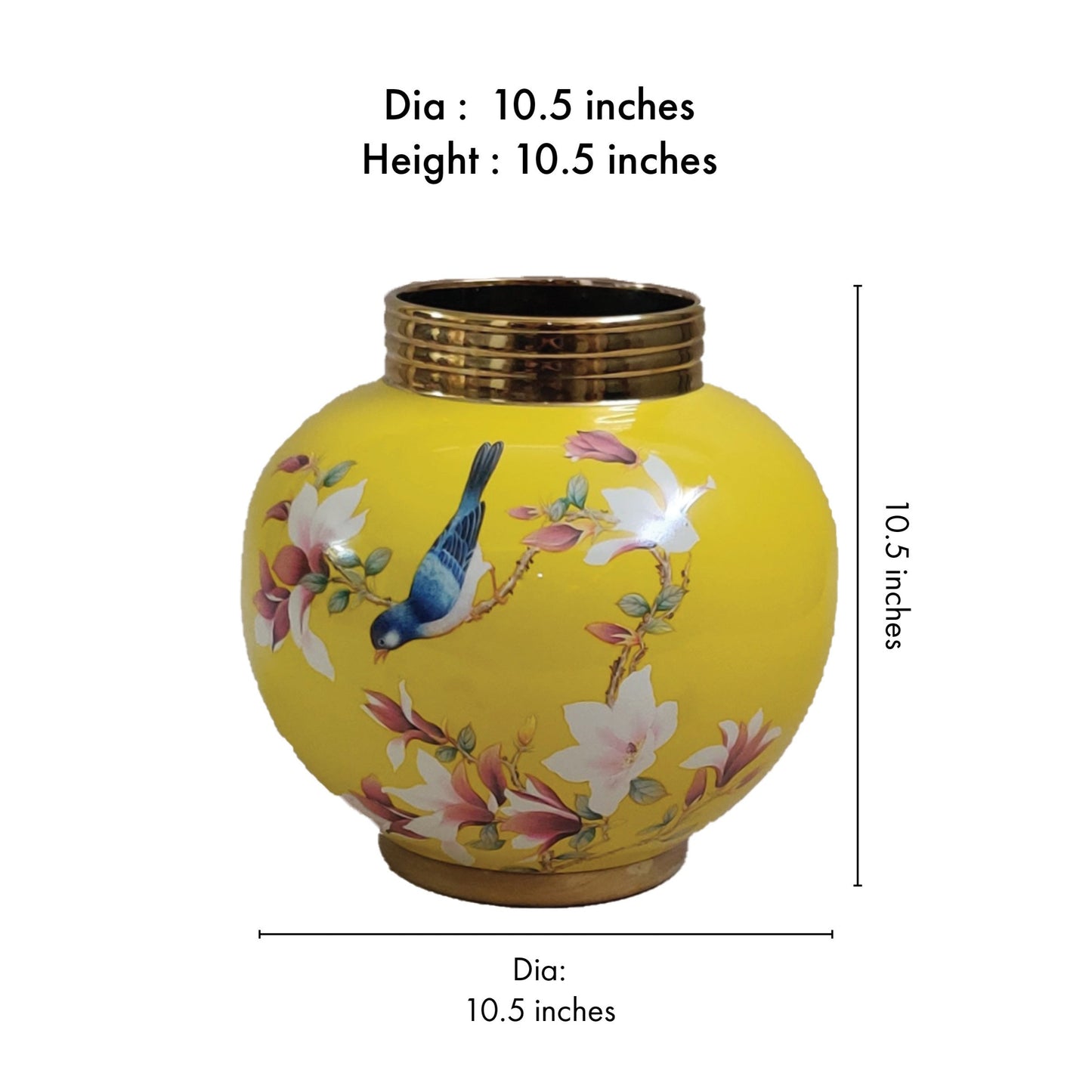 Luxury Porcelain Yellow Vase (Large)